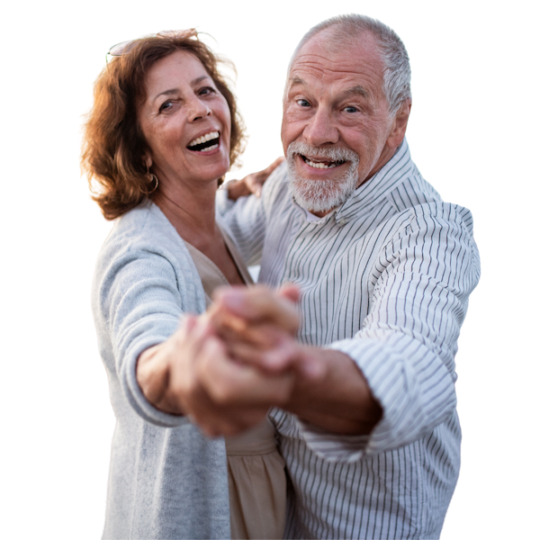 Happy Senior Couple Dancing in Naperville, IL